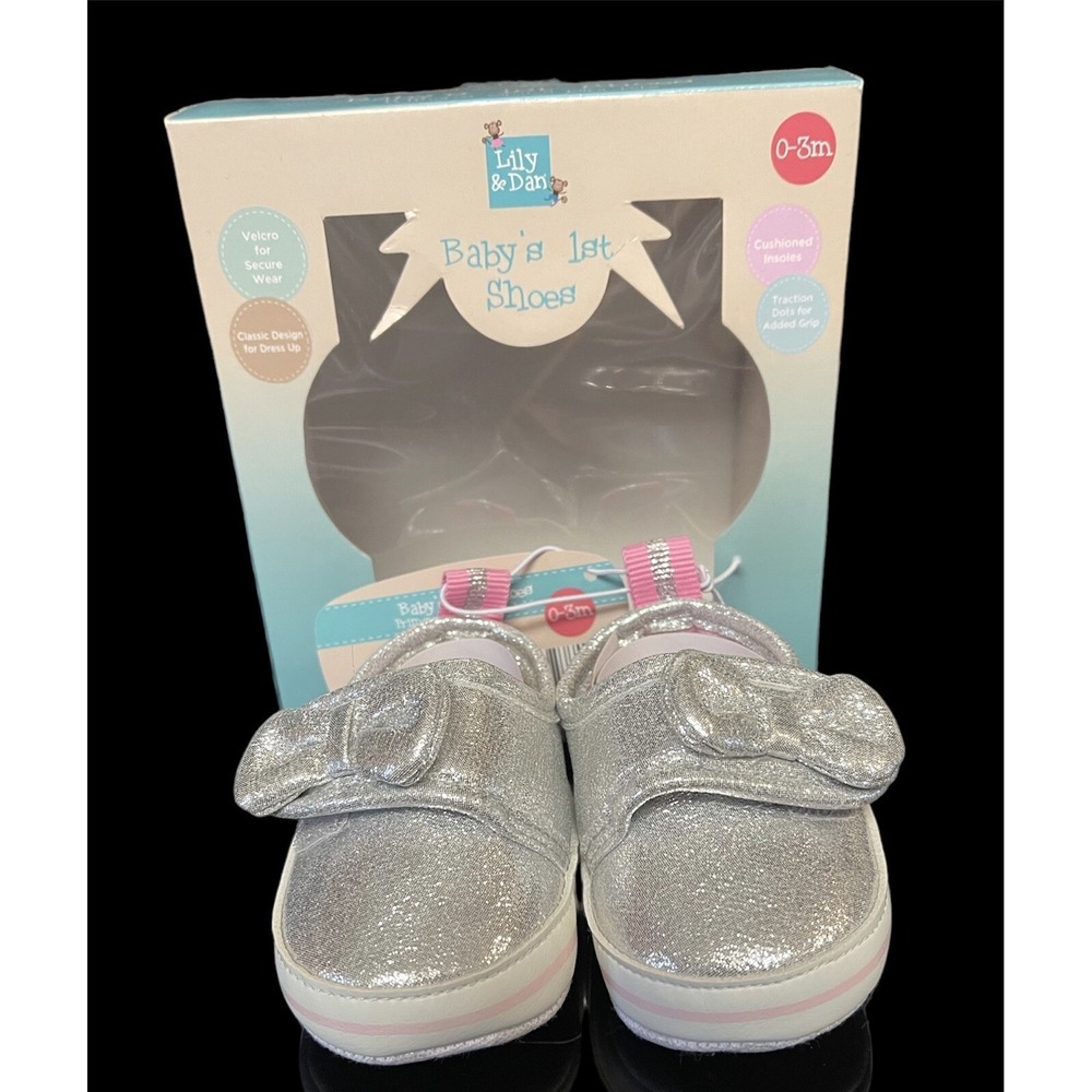 Lily & Dan Baby's Shoes Girls Soft Sneakers 0-3 Months NEW